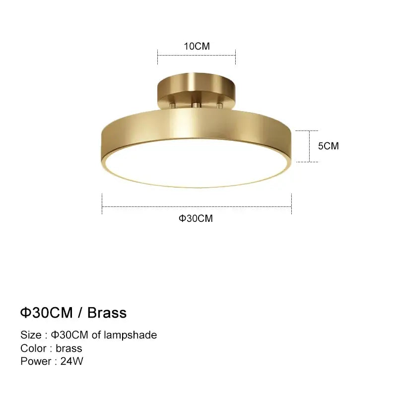 Brass LED Ceiling Chandelier