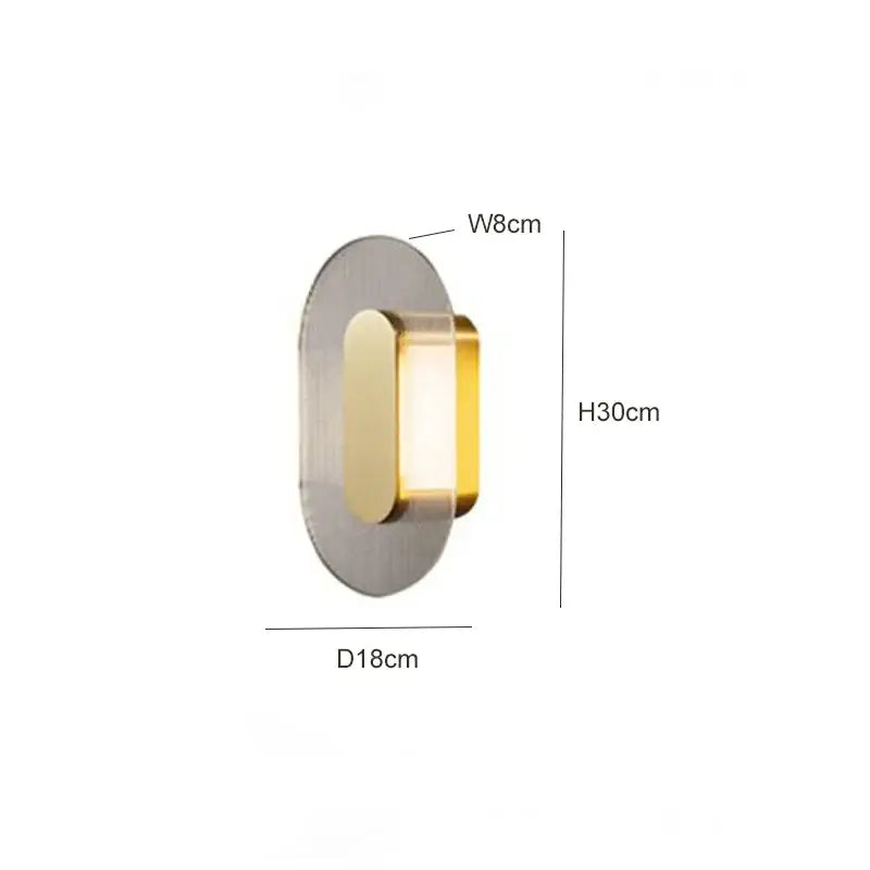 Brushed Metallic Wall Lamp