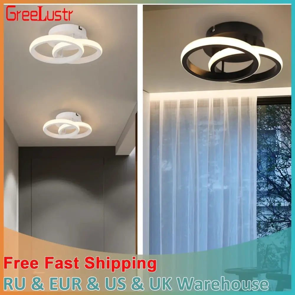 Black White Acrylic Ceiling Light