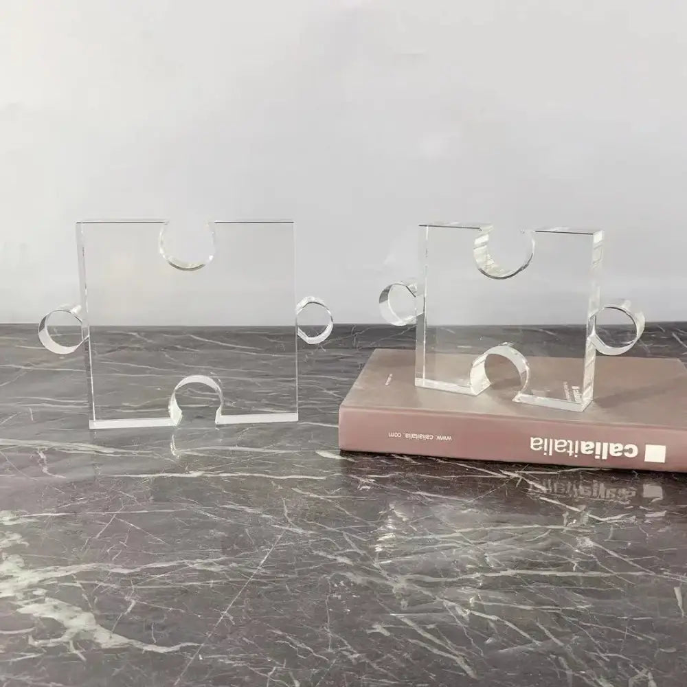 Acrylic Geometric Bookends