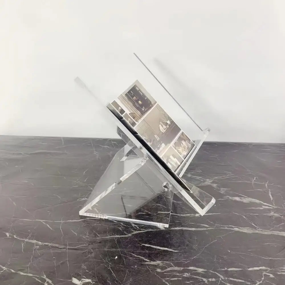 Acrylic Geometric Magazine Rack
