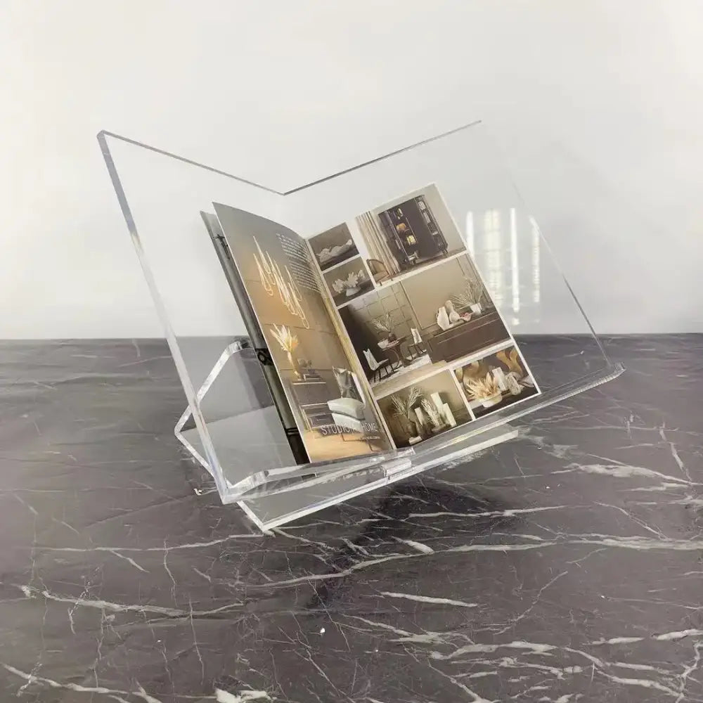 Acrylic Geometric Magazine Rack