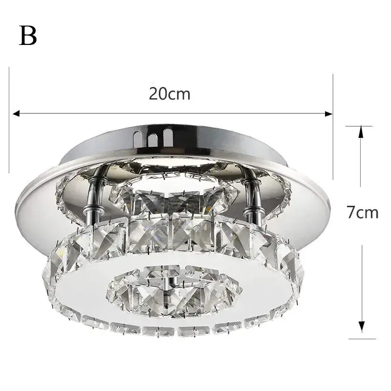 Amber Crystal LED Ceiling Light