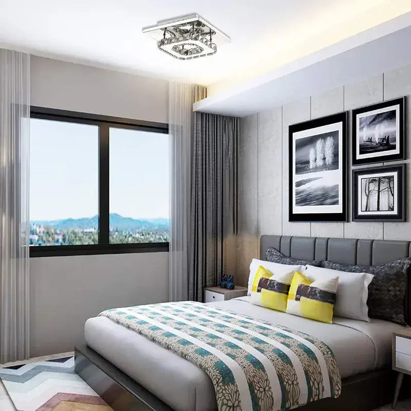 Amber Crystal LED Ceiling Light
