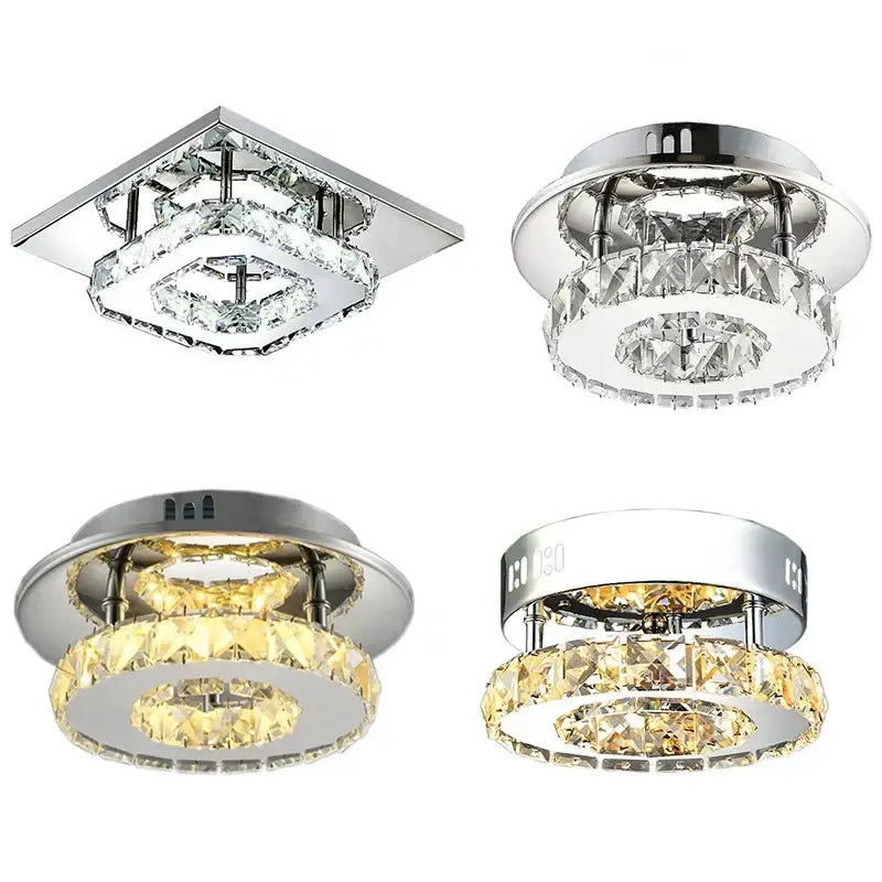 Amber Crystal LED Ceiling Light