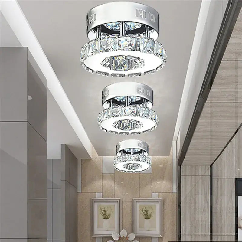 Amber Crystal LED Ceiling Light