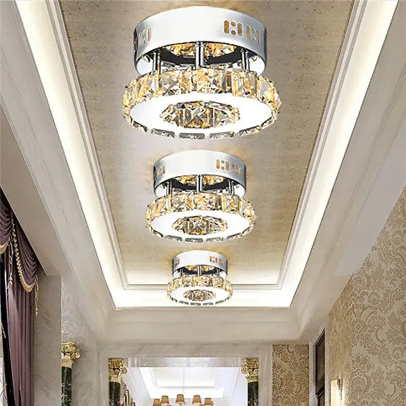 Amber Crystal LED Ceiling Light