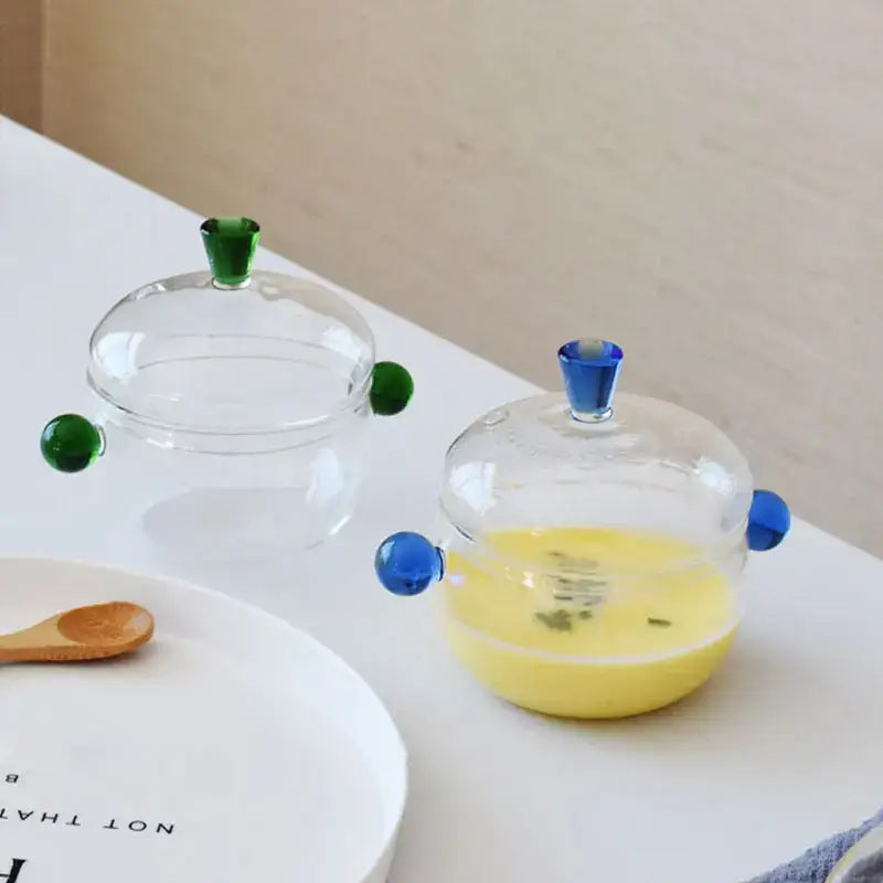 Green Glass Bowl Set