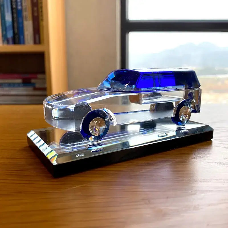 Blue Crystal Car Figurine