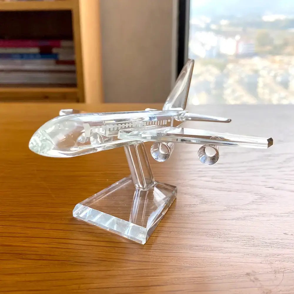 Crystal Aircraft Figurine Decor