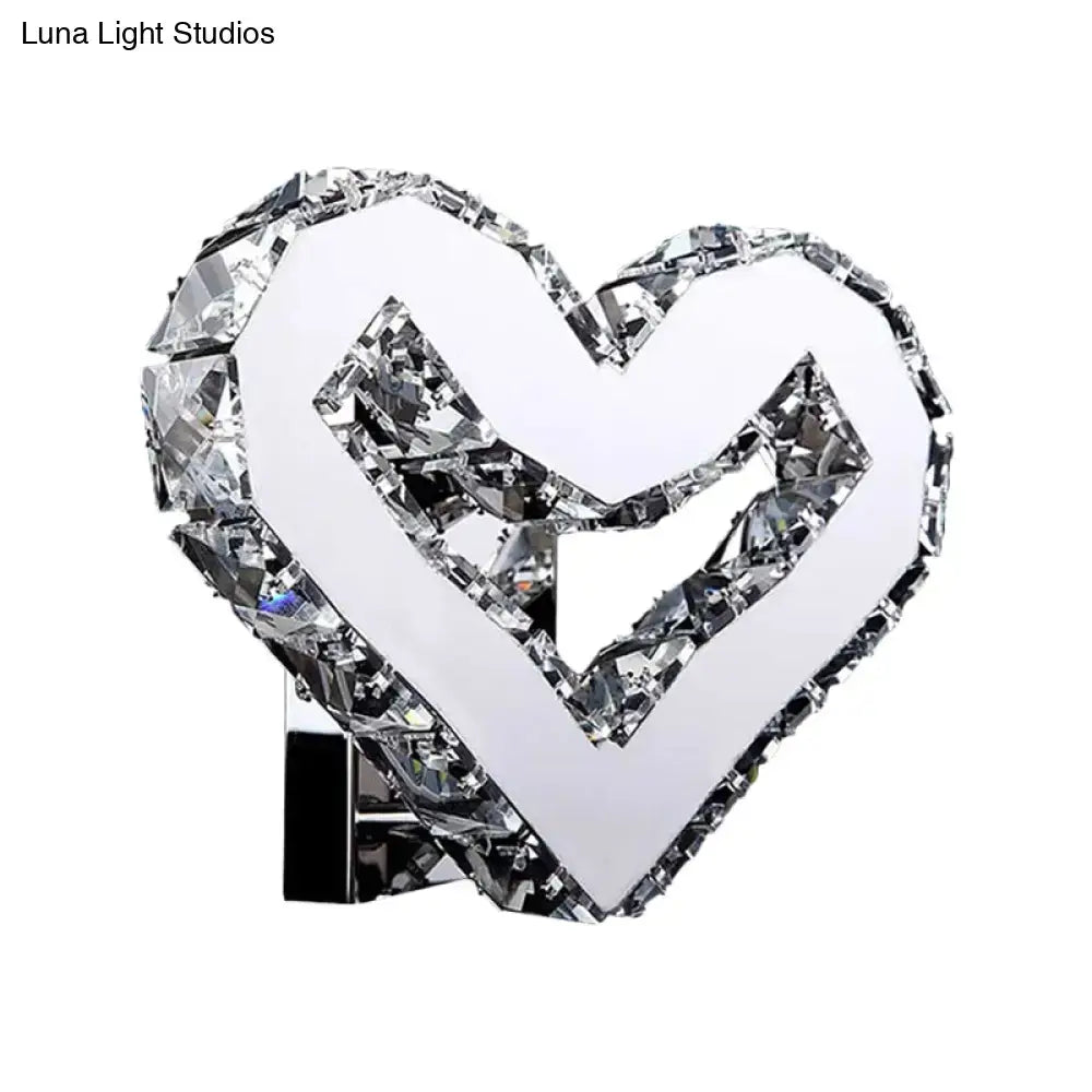 Stainless Crystal Heart Lamp