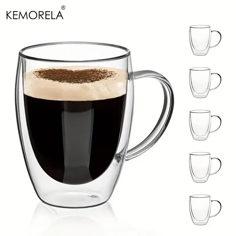Double Wall Glass Mug Set