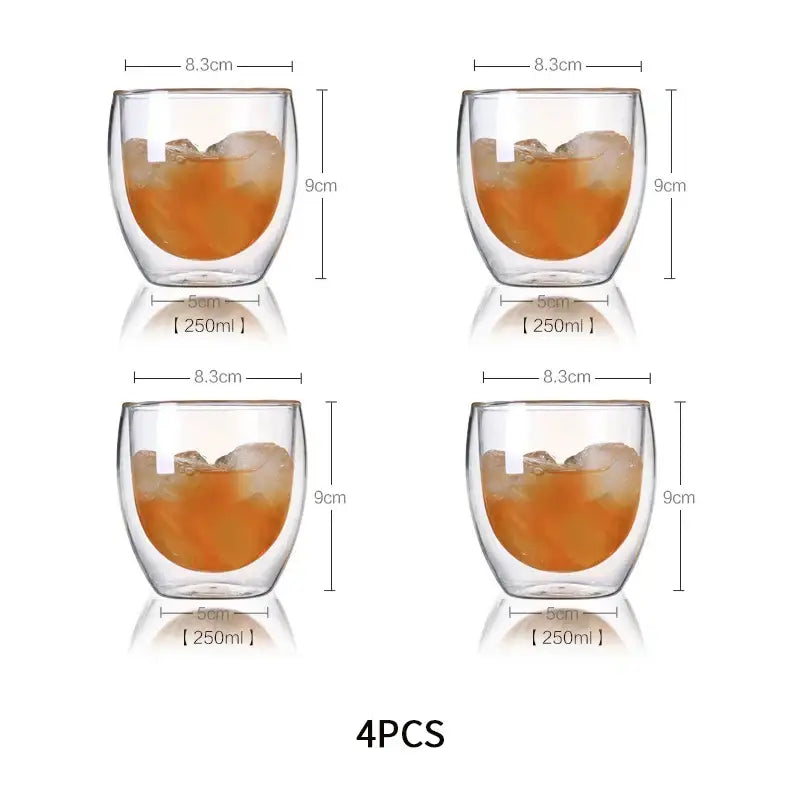 Double Wall Glass Cup Set