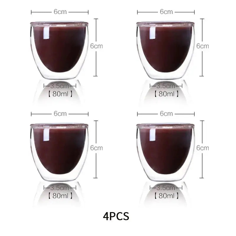 Double Wall Glass Cup Set