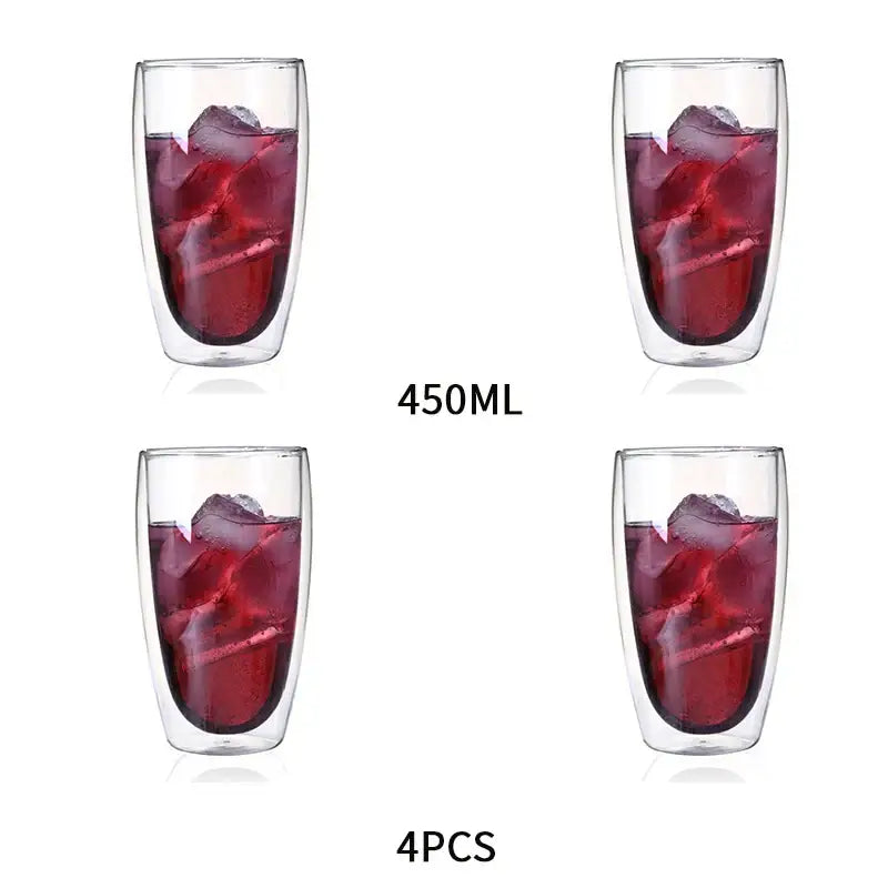 Double Wall Glass Cup Set