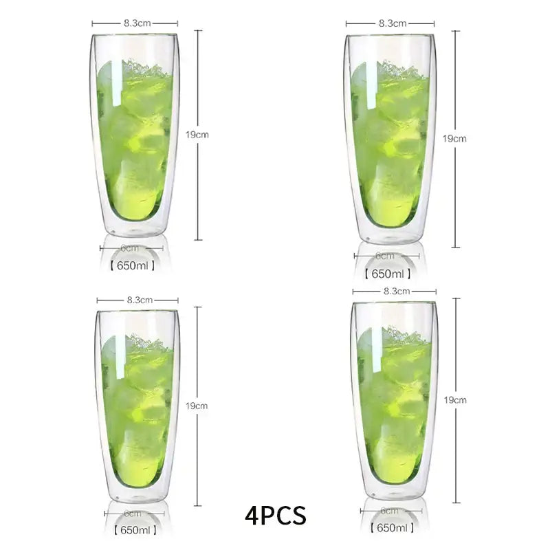 Double Wall Glass Cup Set