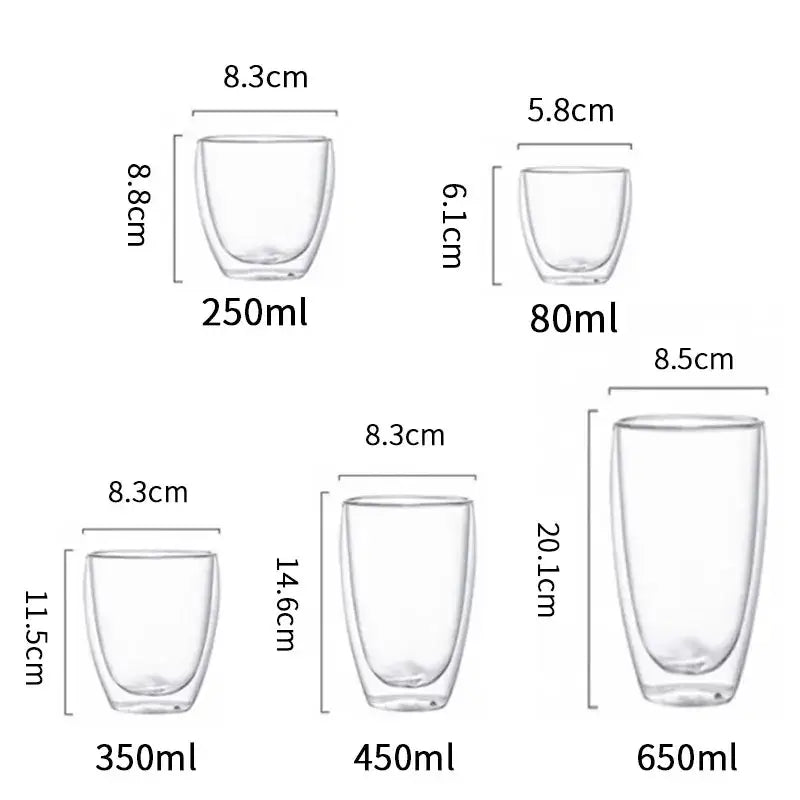 Double Wall Glass Cup Set
