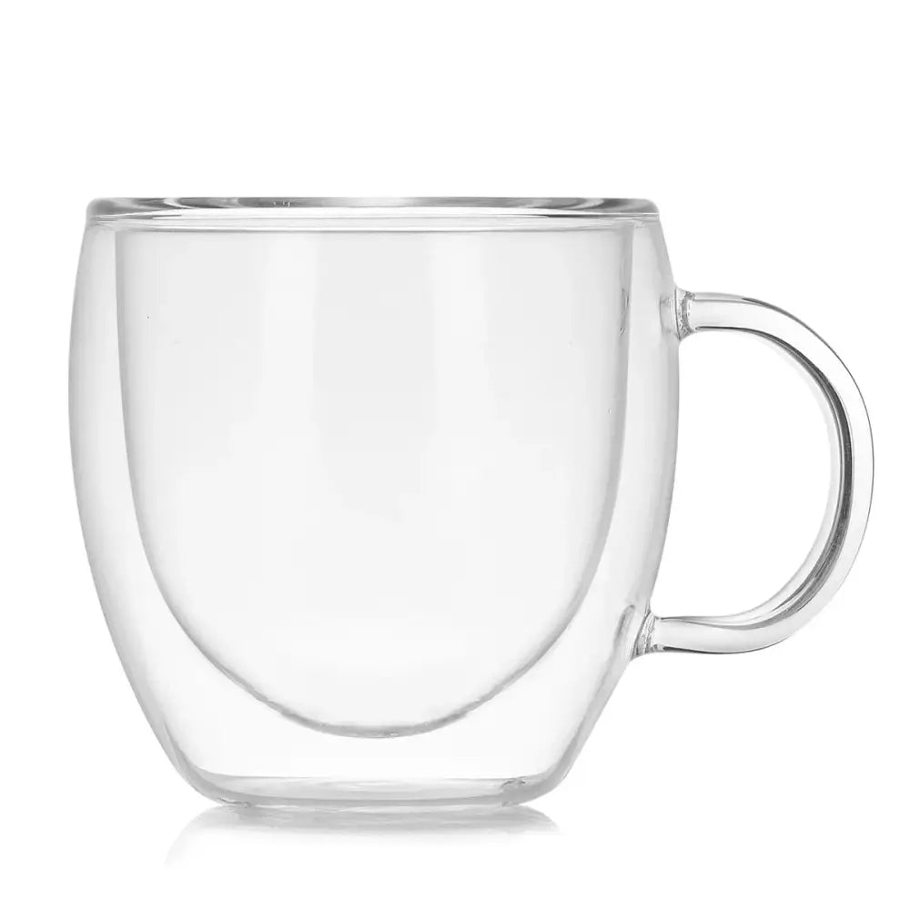 Clear Borosilicate Double Wall Mugs 450ml