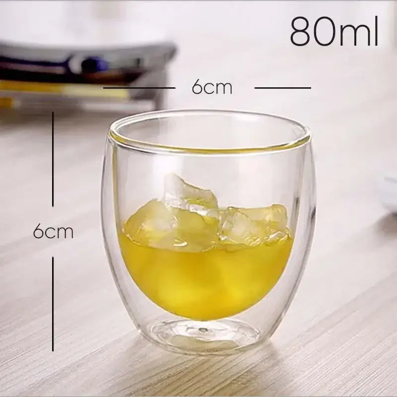 Clear Borosilicate Double Wall Mugs 450ml
