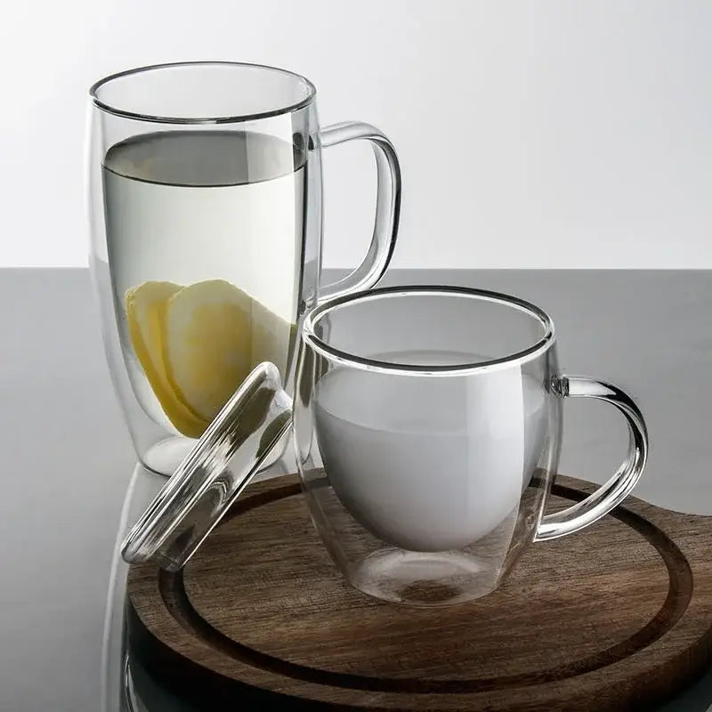 Glass Bamboo Lid Tumblers