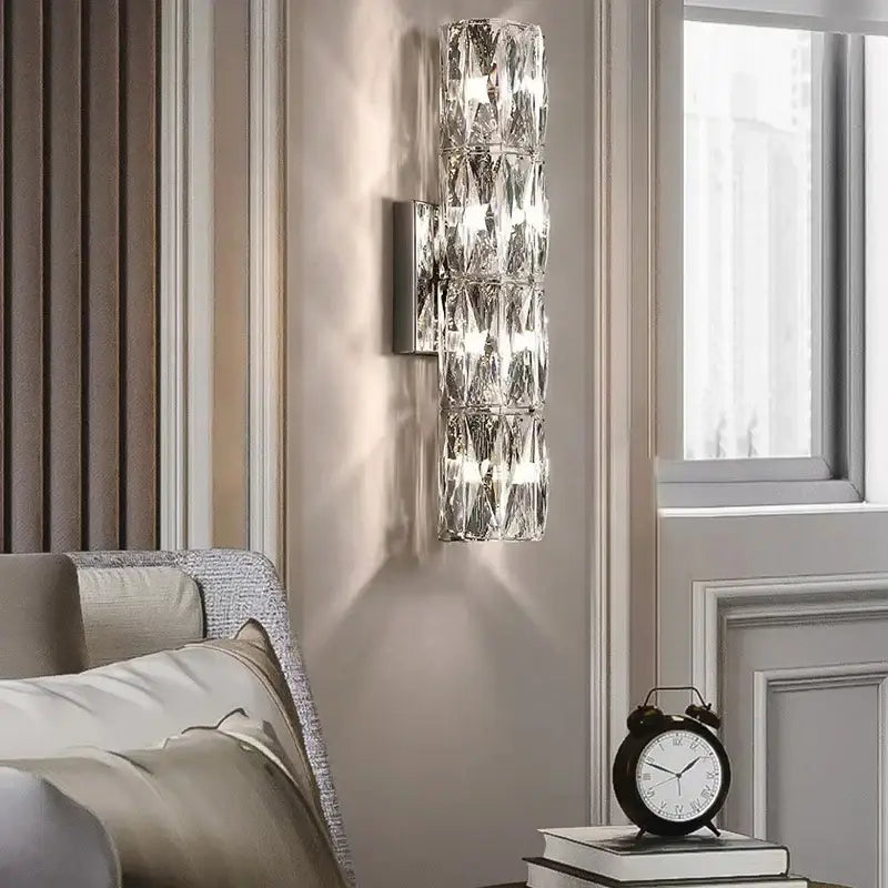 Faceted Crystal Wall Lamp