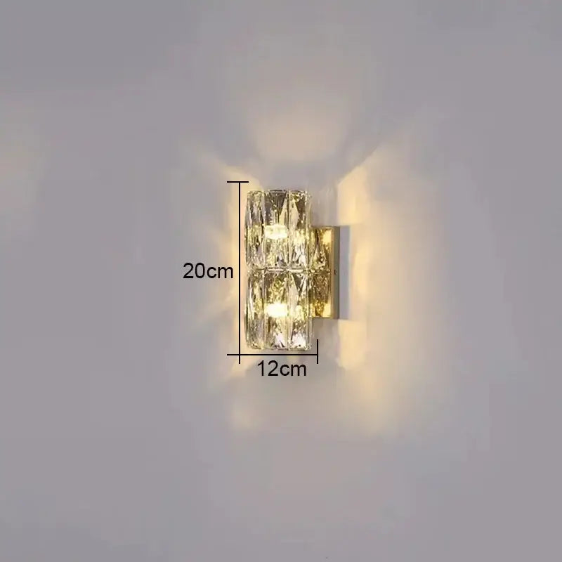 Faceted Crystal Wall Lamp