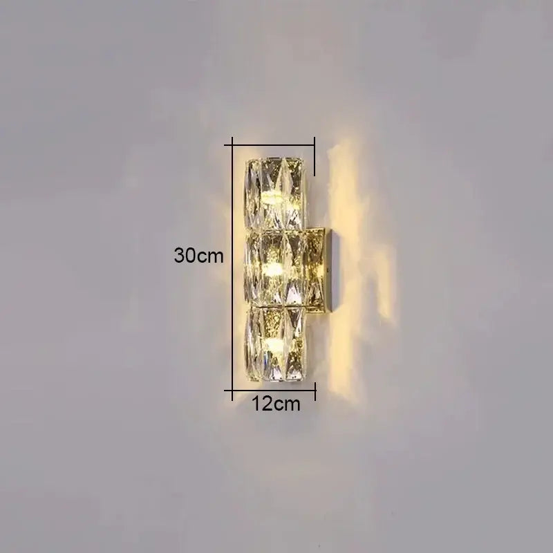 Faceted Crystal Wall Lamp
