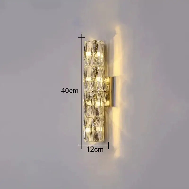 Faceted Crystal Wall Lamp