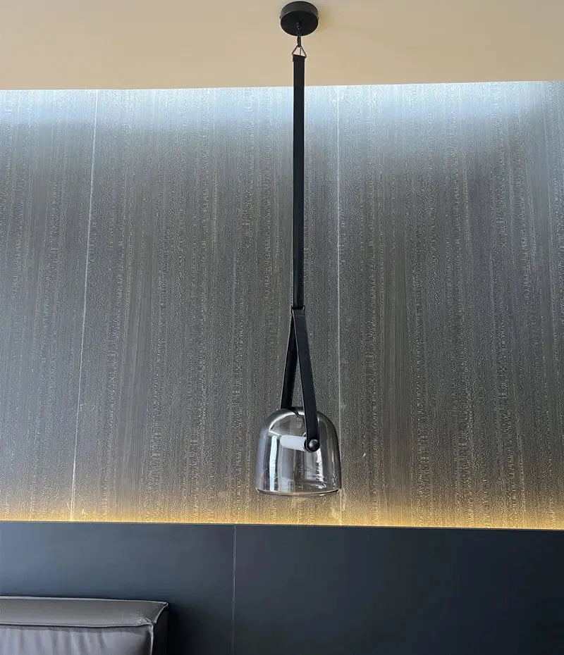 Glass Leather Pendant Light