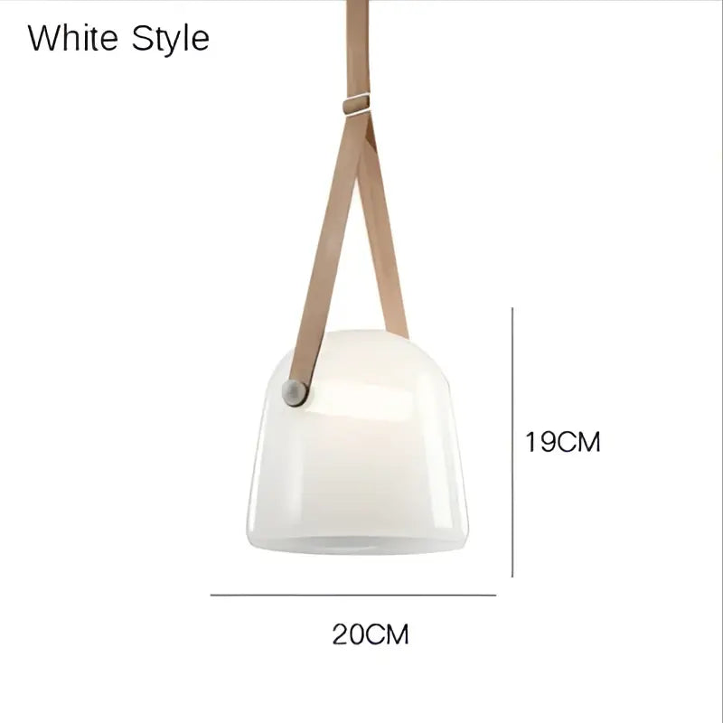 Glass Leather Pendant Light