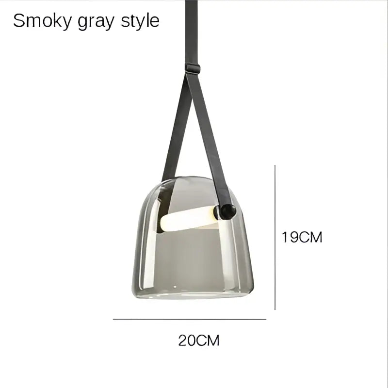 Glass Leather Pendant Light
