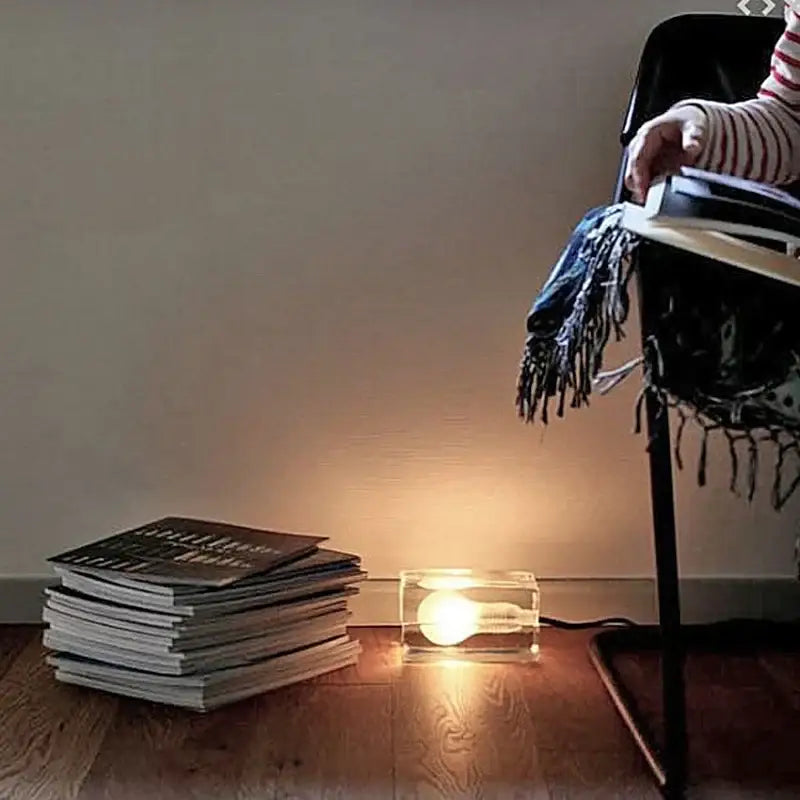 Glass Cube LED Lamp