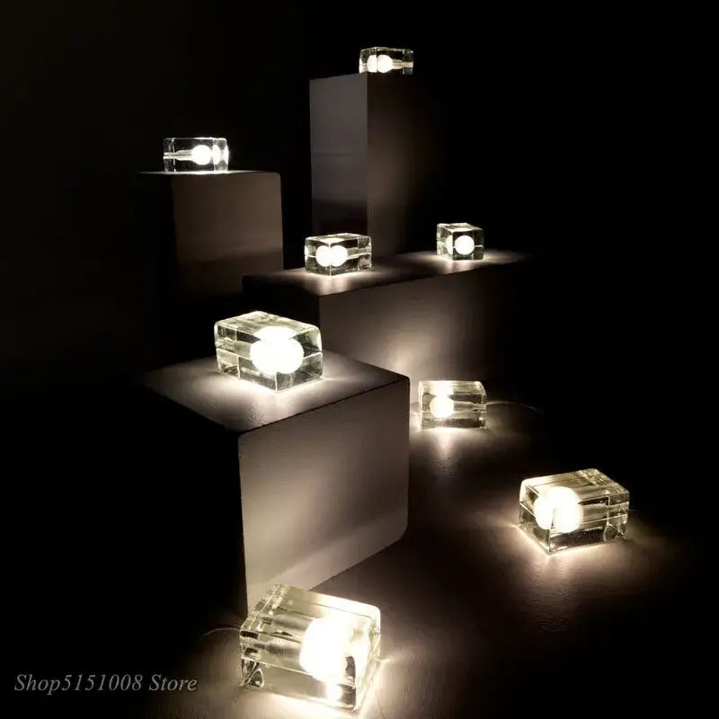 Glass Cube LED Lamp