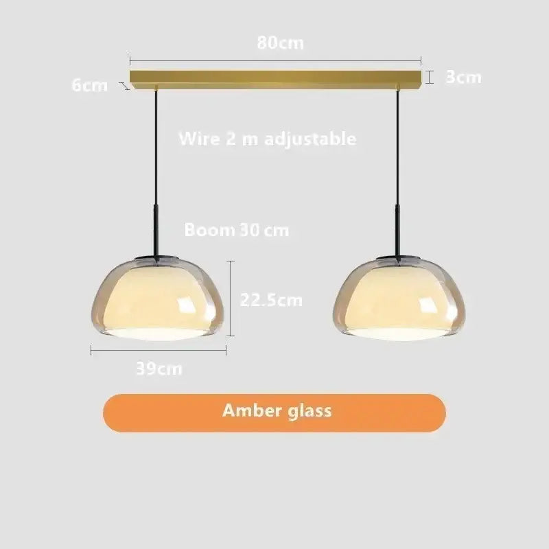 Glass Jelly Pendant Lamp for Living and Dining