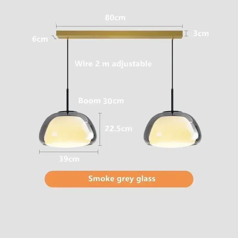 Glass Jelly Pendant Lamp for Living and Dining