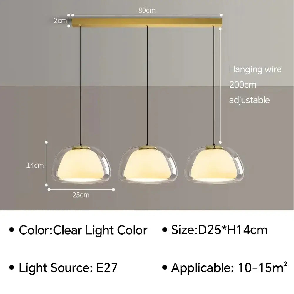 Glass Jelly Pendant Lamp for Living and Dining
