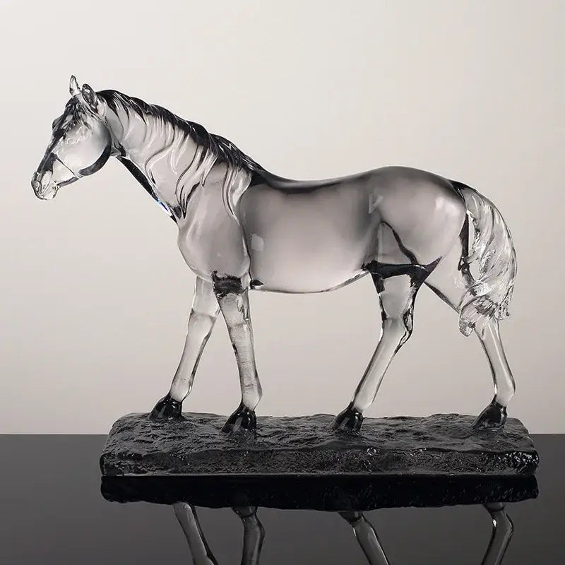 Clear Horse Resin Sculpture