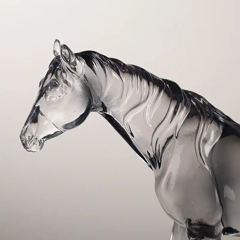 Clear Horse Resin Sculpture