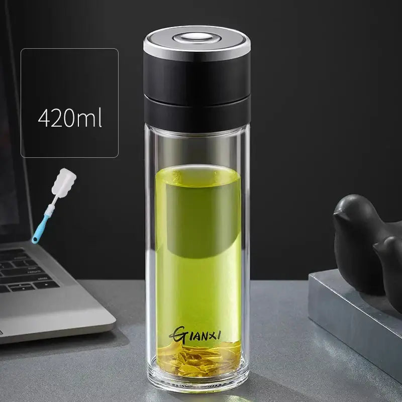 Clear Insulated Glass Tumbler