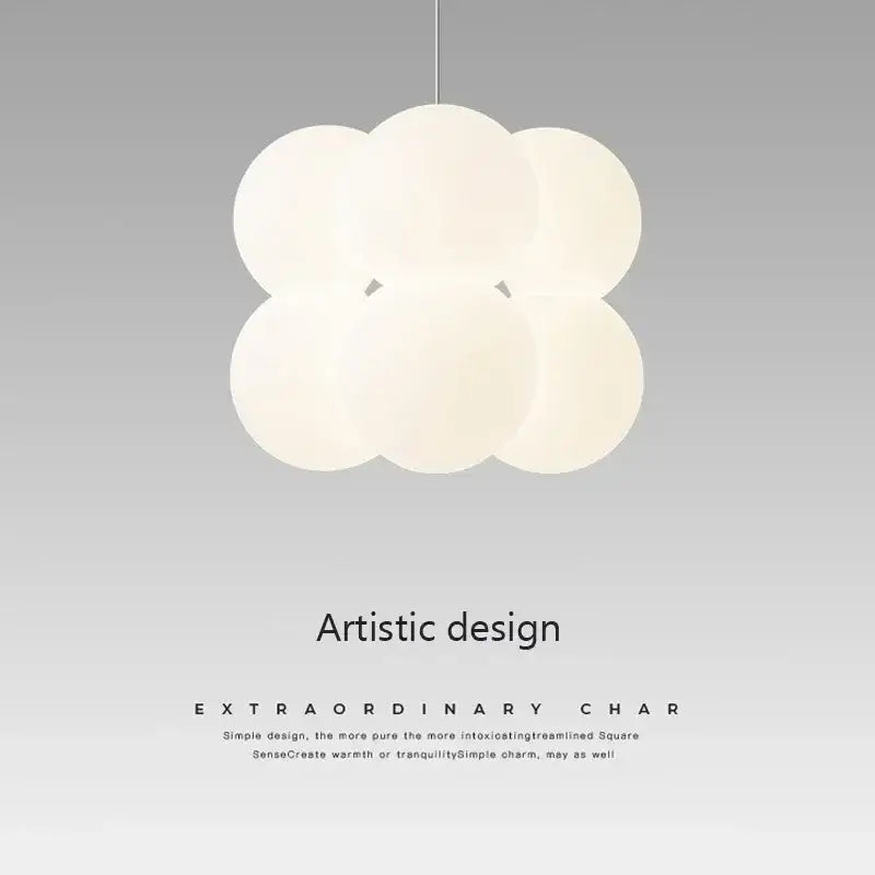 Milky White Glass Chandelier