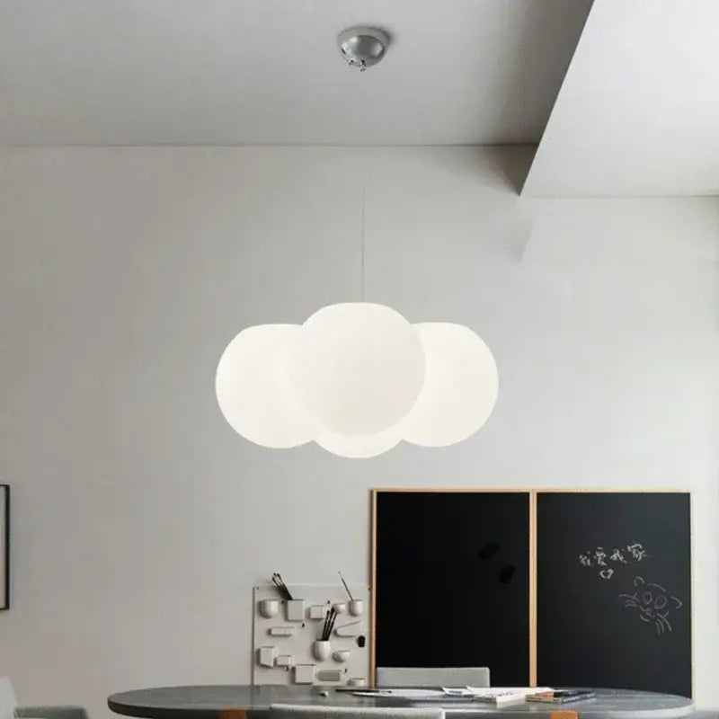 Milky White Glass Chandelier