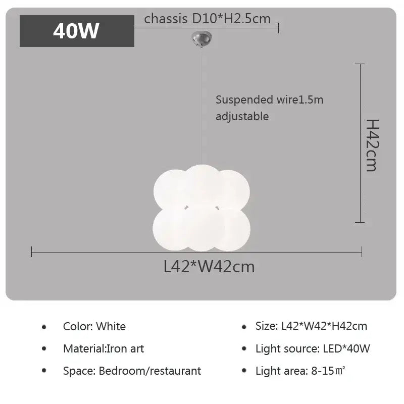 Milky White Glass Chandelier