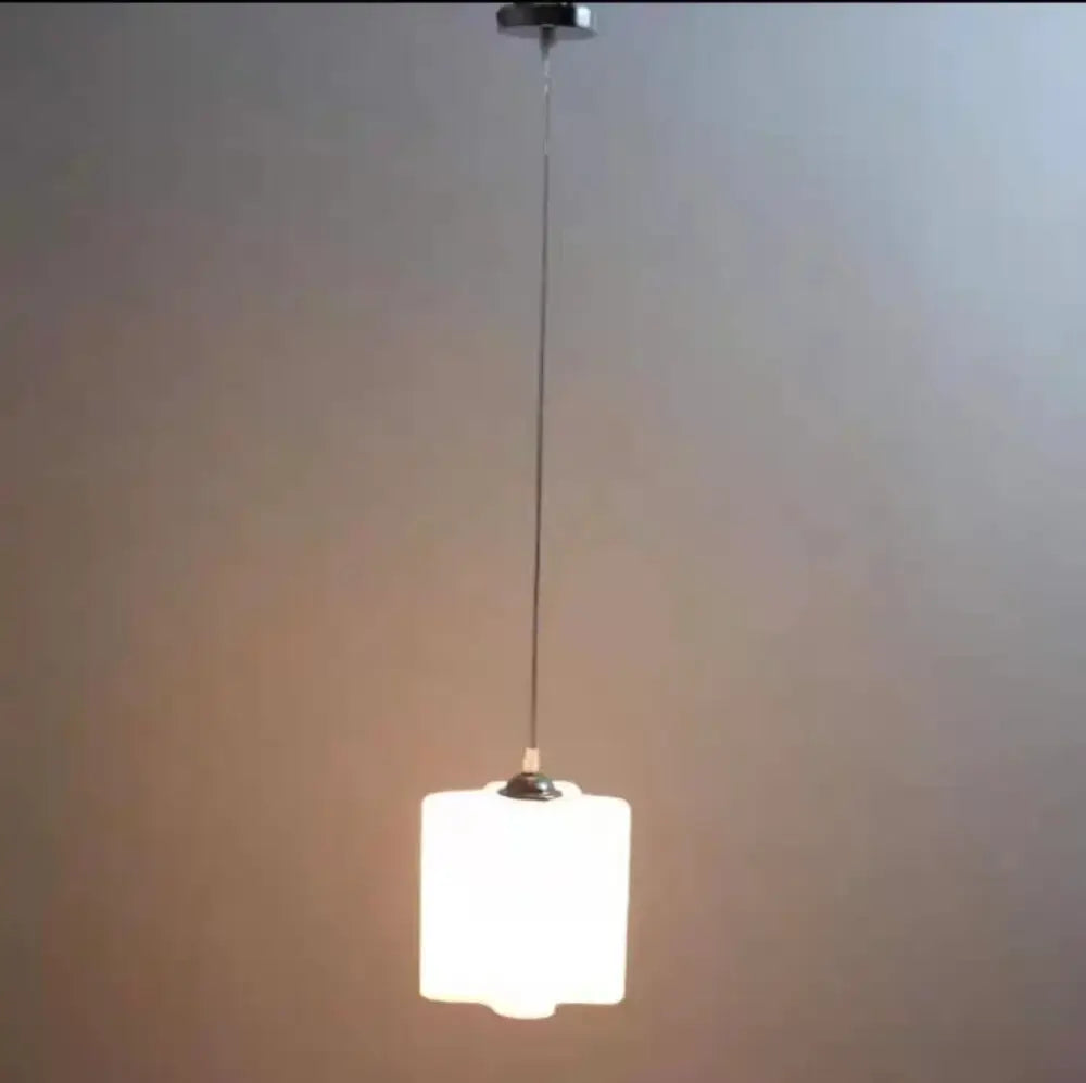 White Black Glass Ceiling Light