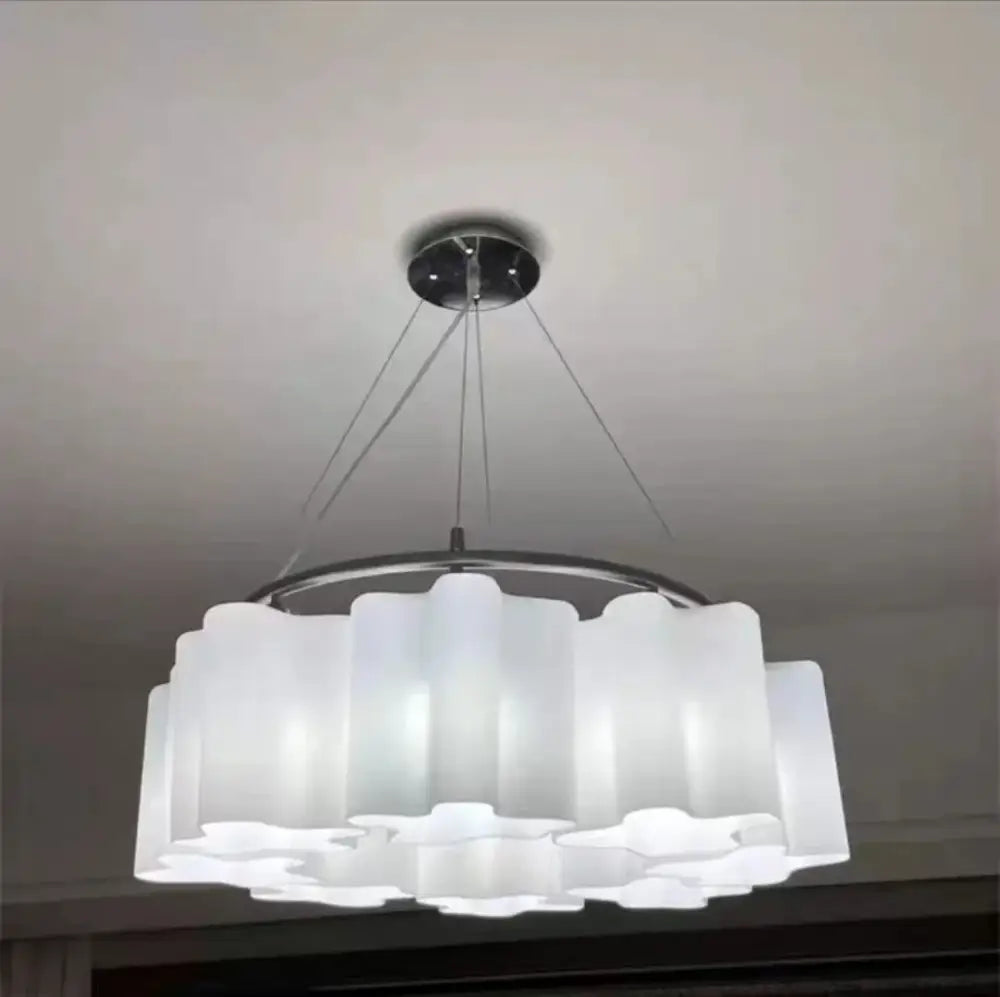White Black Glass Ceiling Light
