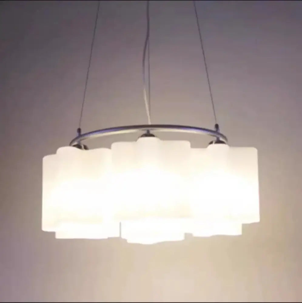 White Black Glass Ceiling Light