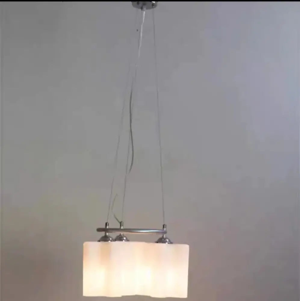 White Black Glass Ceiling Light