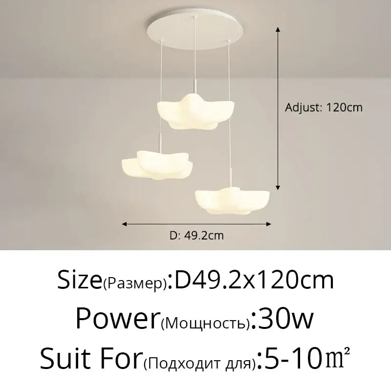 White Floating Pendant Light