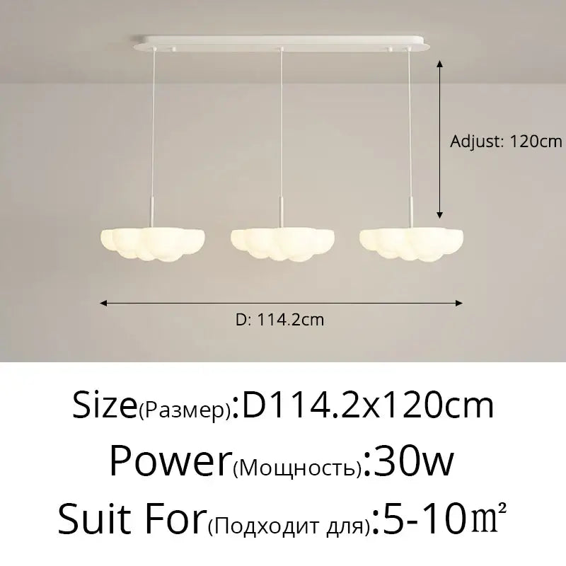 White Floating Pendant Light