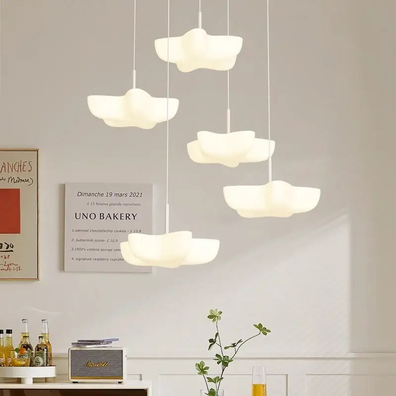 White Floating Pendant Light