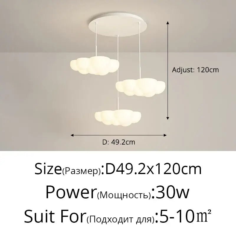 White Floating Pendant Light